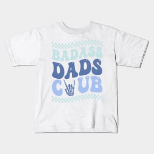 Badass Dads Club skeleton Gift For Men Father day Kids T-Shirt